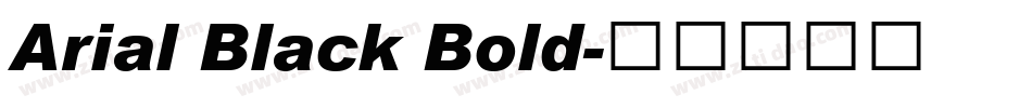 Arial Black Bold字体转换